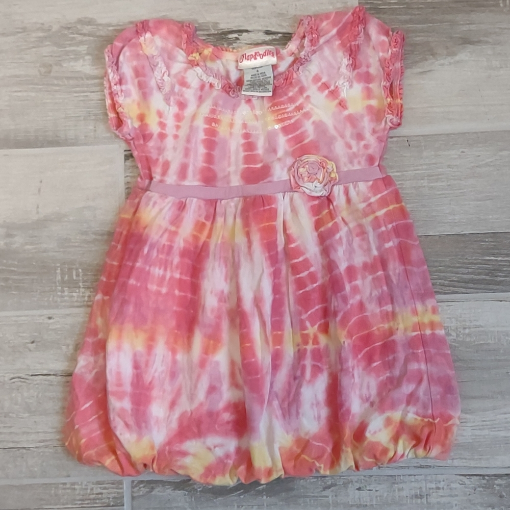 Flapdoodles tie-dye bubble dress